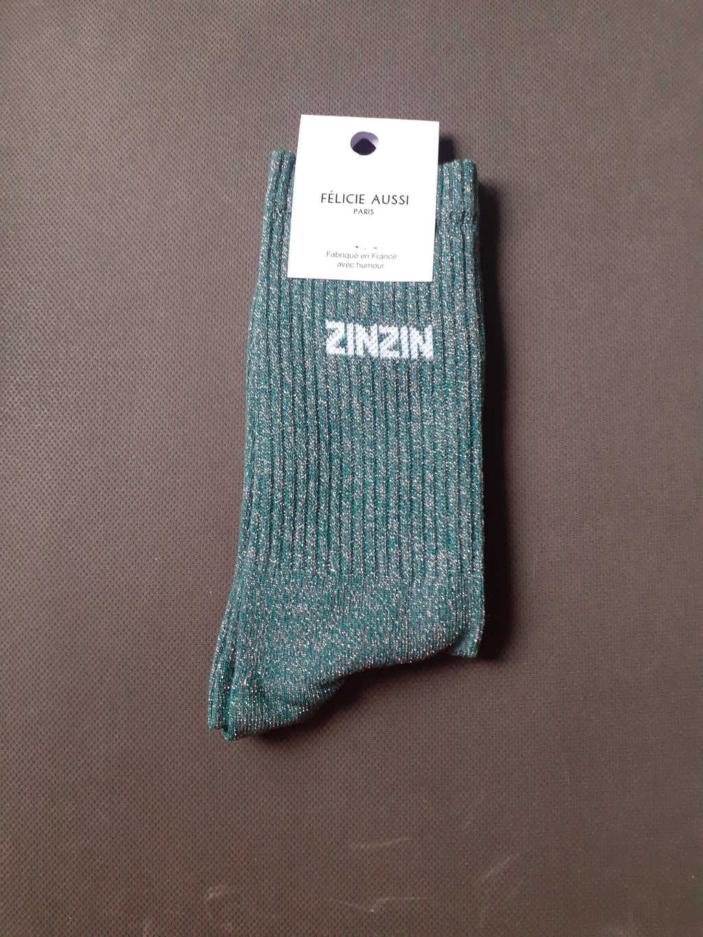 Glitter socks - ZINZIN - dark green 36/40