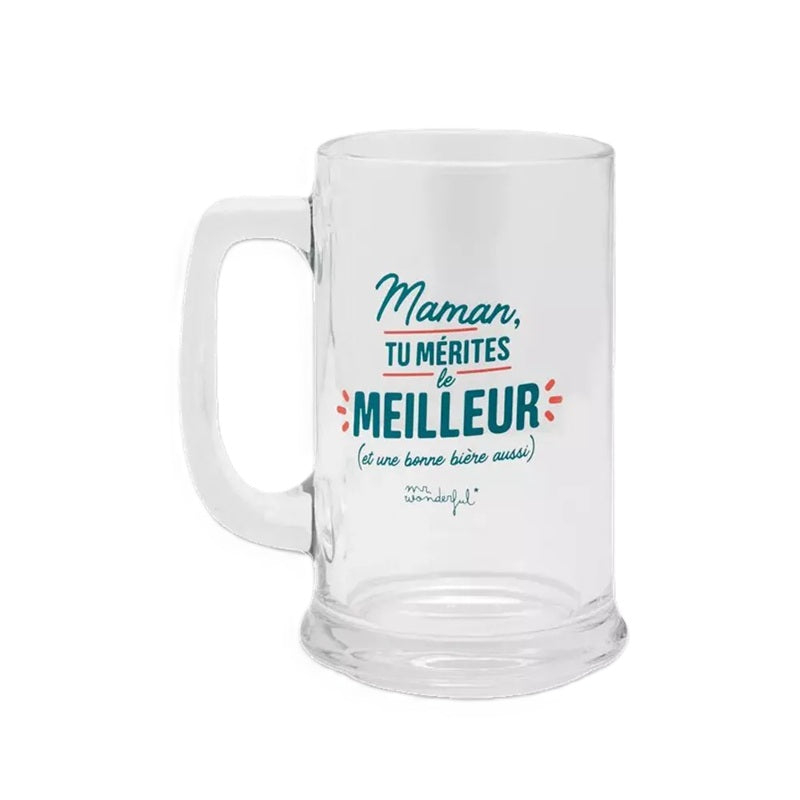 Chope à bière - Maman tu mérites le meilleur