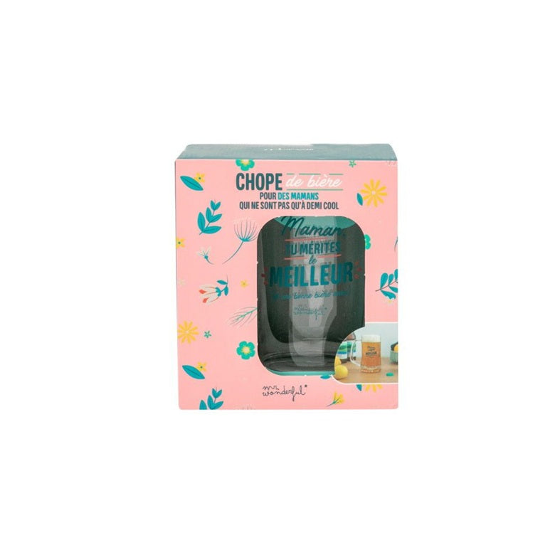 Chope à bière - Maman tu mérites le meilleur