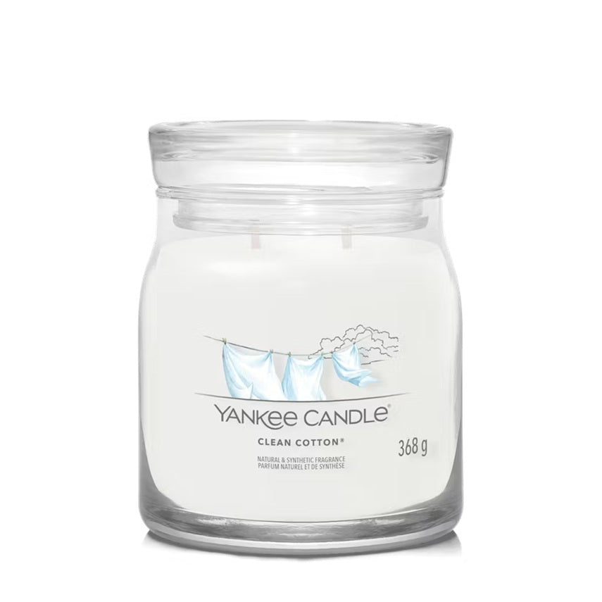 Yankee Candle Clean Cotton 368g - Medium 2-wick Signature