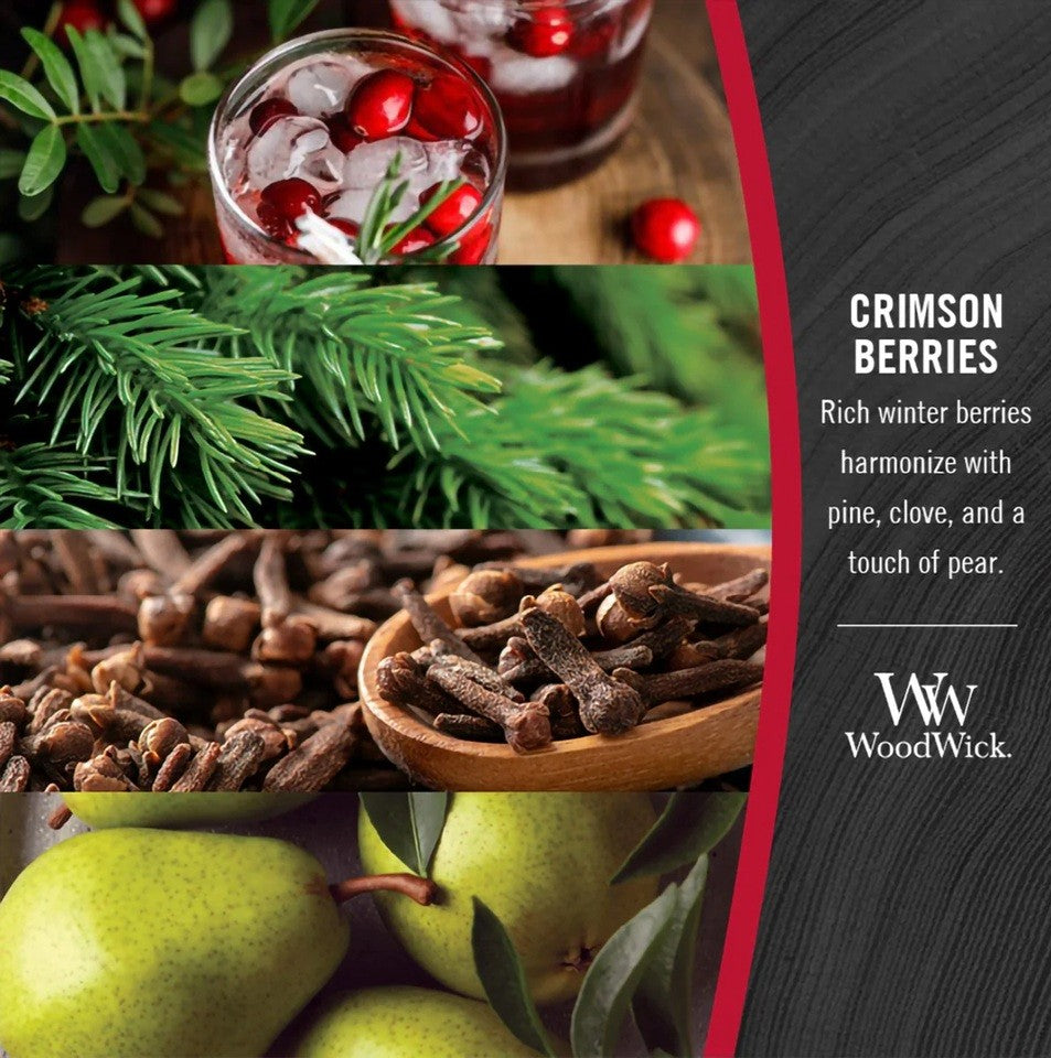 Woodwick Large Crimson Berries (Baies Pourpres) 609gr