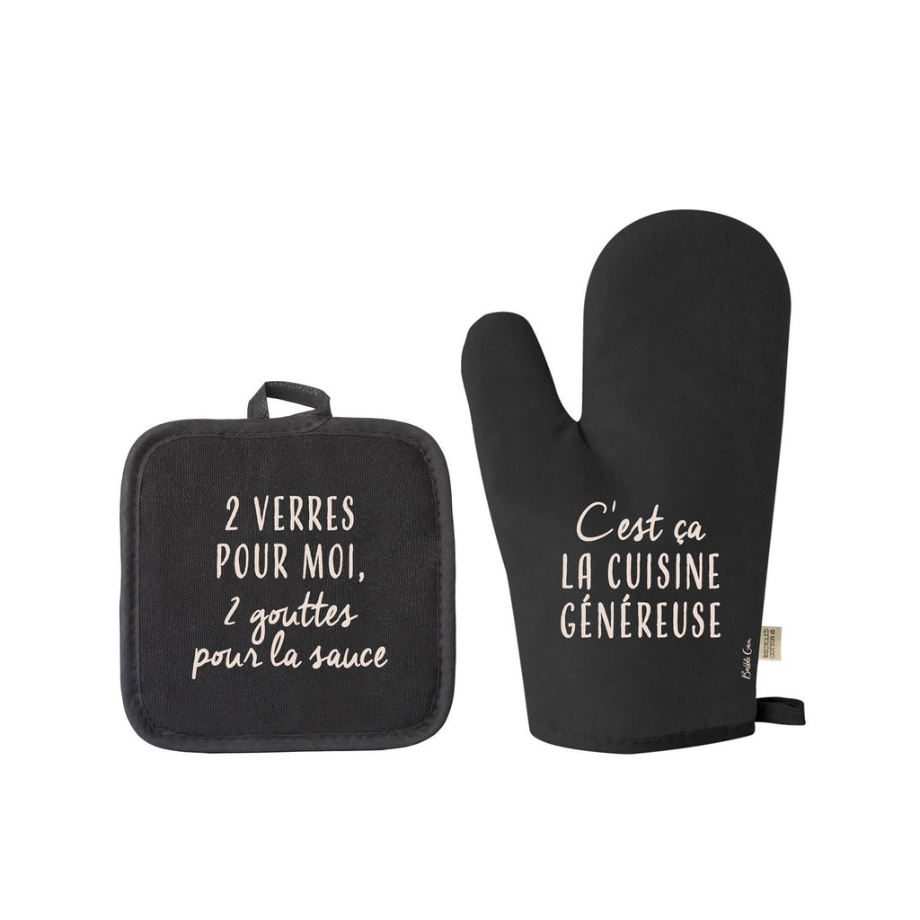 Duo Gant et Manique - 2 verres pour moi, 2 gouttes pour la sauce