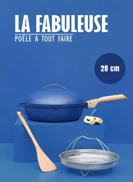 La FABULEUSE poêle – 28cm – Saphir