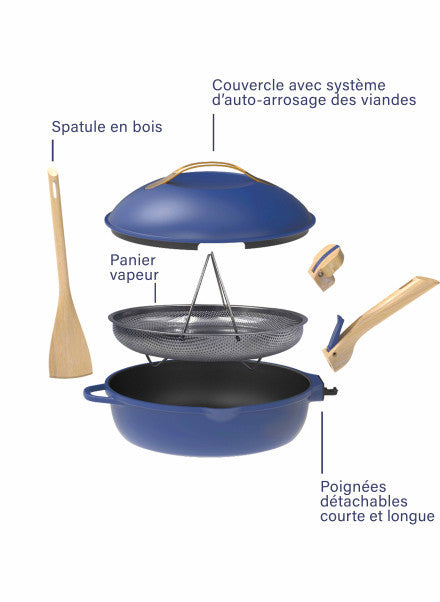 La FABULEUSE poêle – 28cm – Saphir