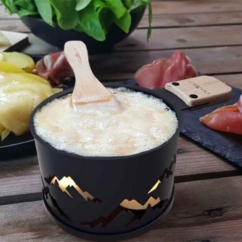 Raclette à la bougie - Coffret Montagne - Noir (Amour)
