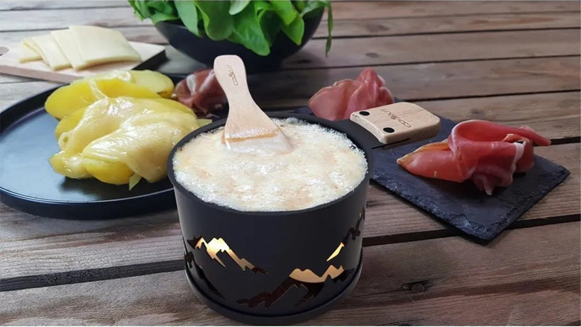 Raclette à la bougie - Coffret Montagne - Noir (Avalanche)