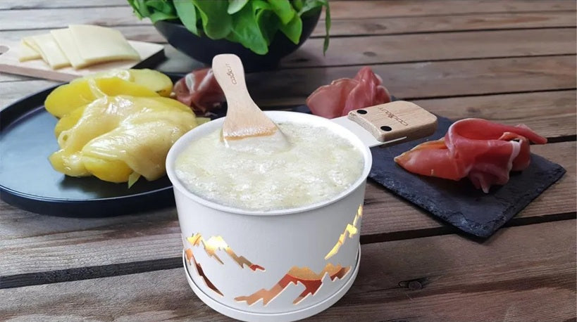 Raclette à la bougie - Coffret Montagne - Blanche (Amour)