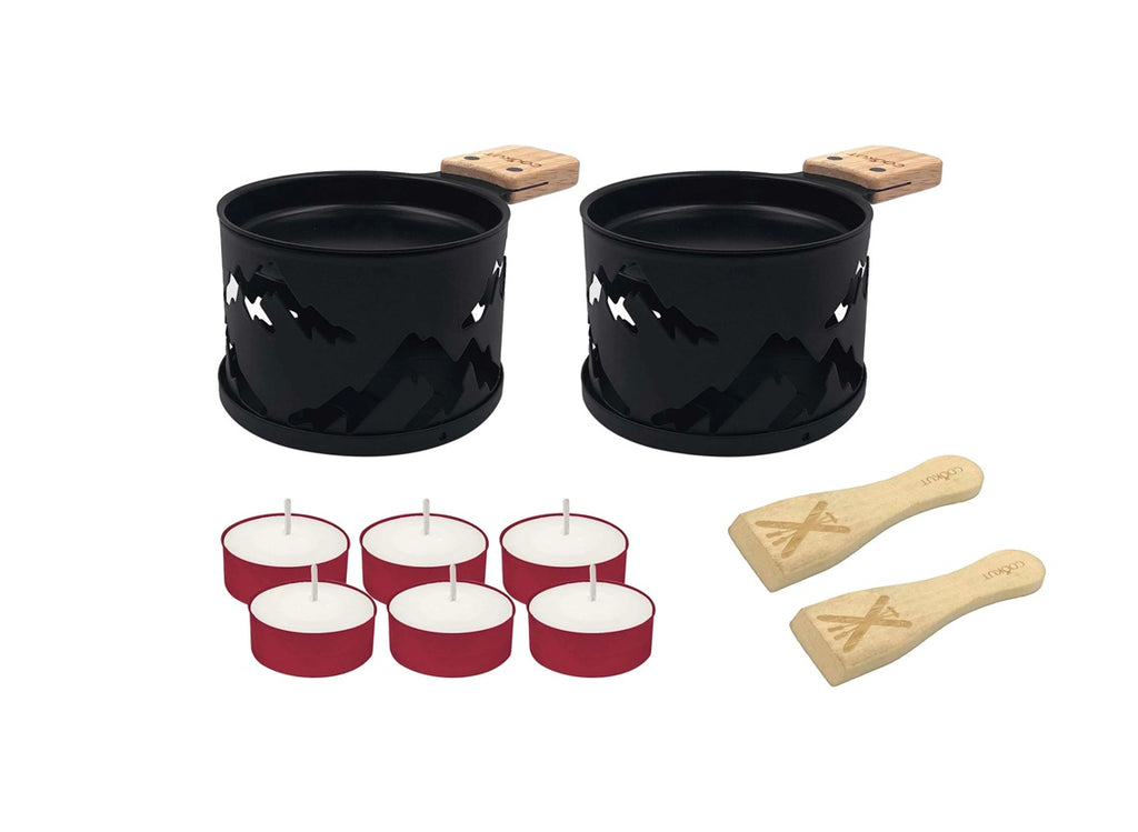 Raclette à la bougie - Coffret Montagne - Noir (Avalanche)