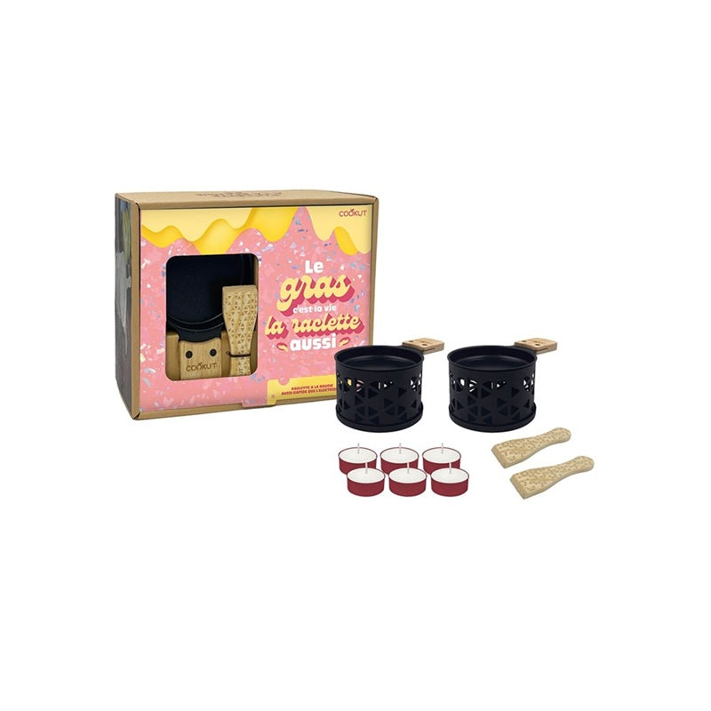 Raclette à la bougie - Coffret Origami - Noir (Le Gras)