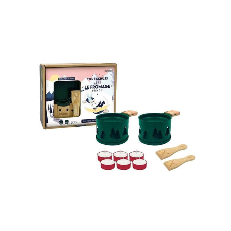 Raclette à la bougie - Coffret Sapins - Vert (Tout Schuss)
