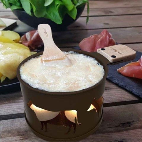 Raclette à la bougie - Coffret Vache - Taupe