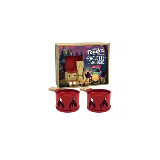 Raclette à la bougie - Coffret Feu - Rouge Bordeaux