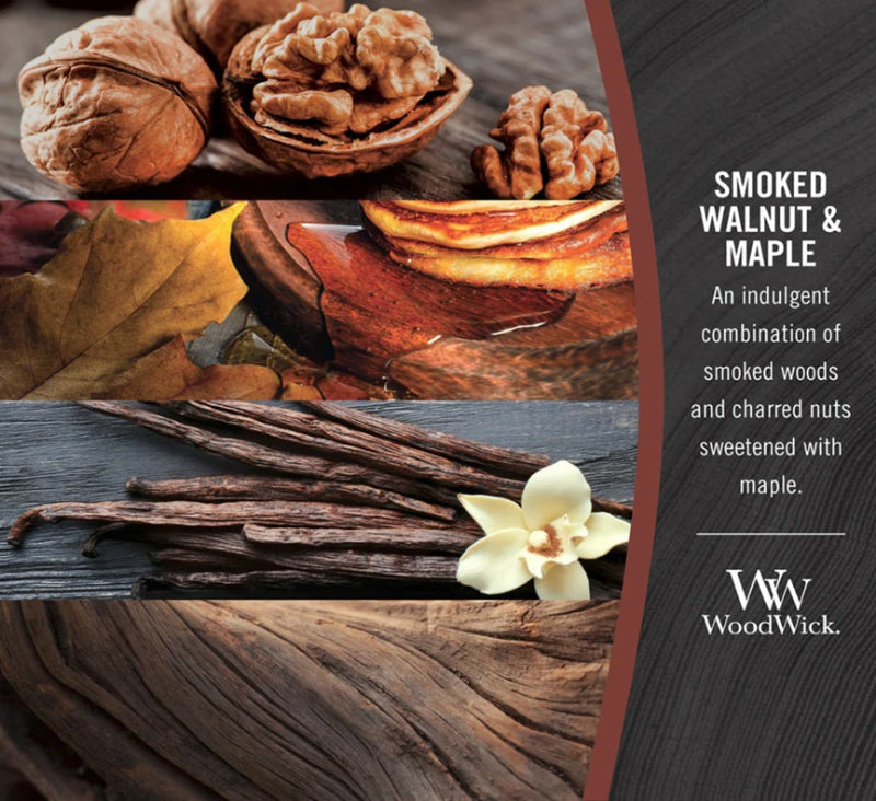 Woodwick Mini Smoked Walnut & Maple 85gr