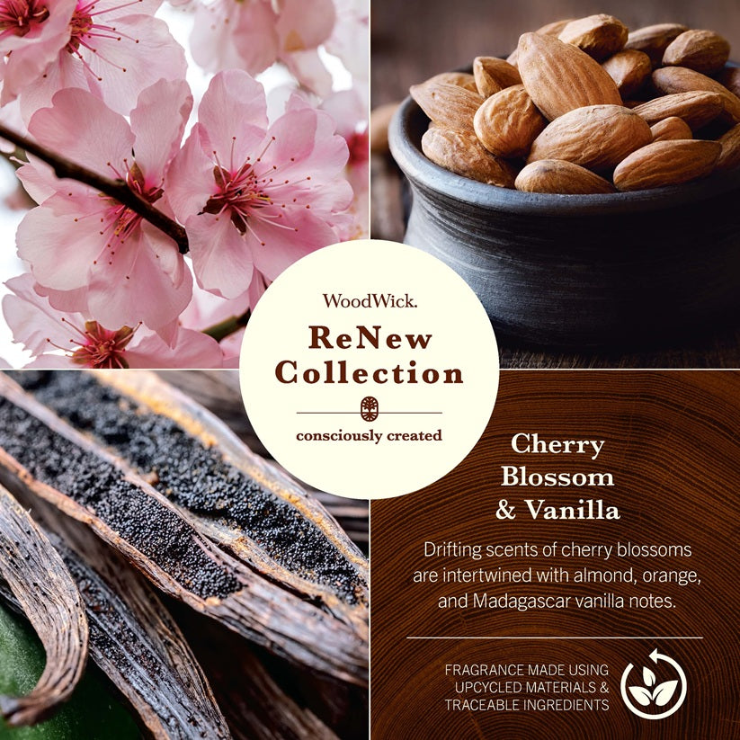 Woodwick Renew Large Cherry Blossoms & Vanilla 368gr