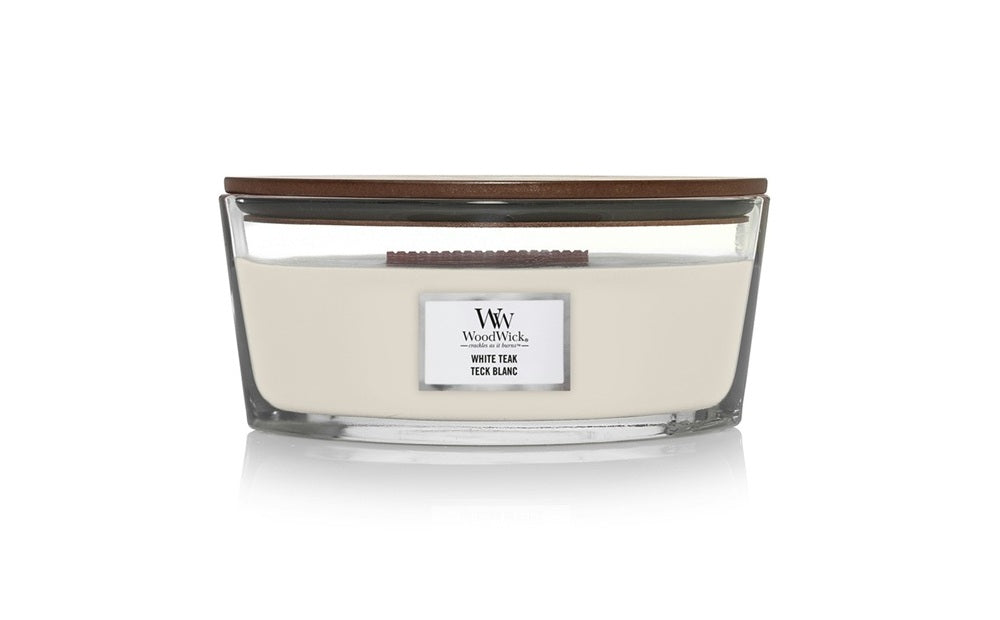 Woodwick Ellipse White Teak (Teck Blanc) 453gr