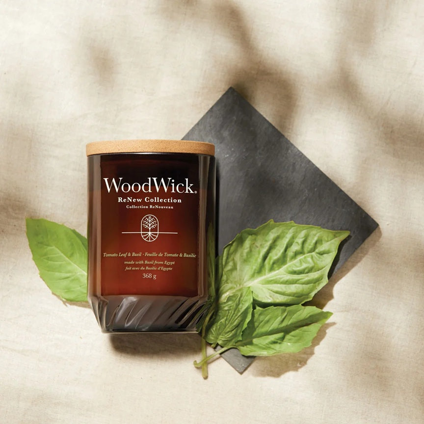 Woodwick Renew Large Tomato Leaf & Basil 368gr