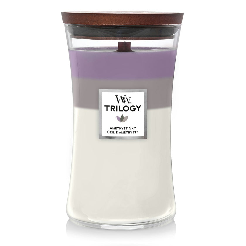 Woodwick Large Trilogy Amethyst Sky (Ciel d'Améthyste) 609gr