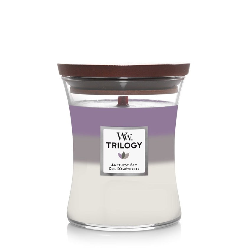 Woodwick Medium Trilogy Amethyst Sky 275g