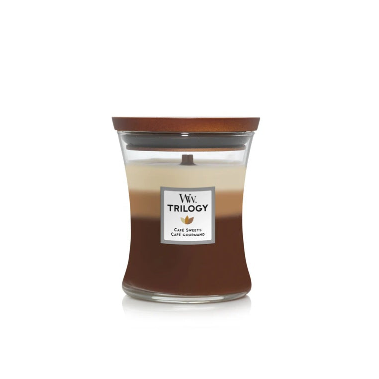Woodwick Medium Trilogy Cafe Sweets (Gourmet Coffee) 275g