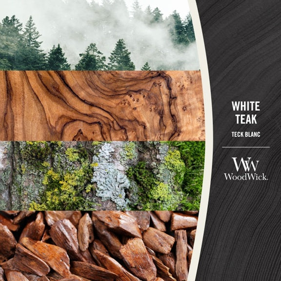 Woodwick Large White Teak (Teak Blanc) 609gr