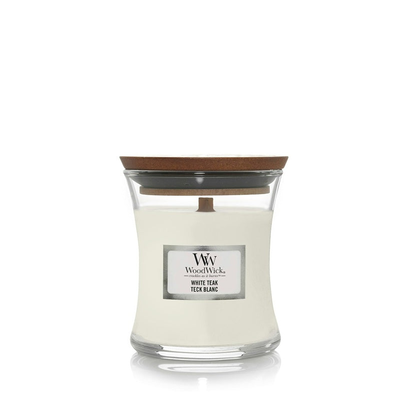 Woodwick Mini White Teak 85g