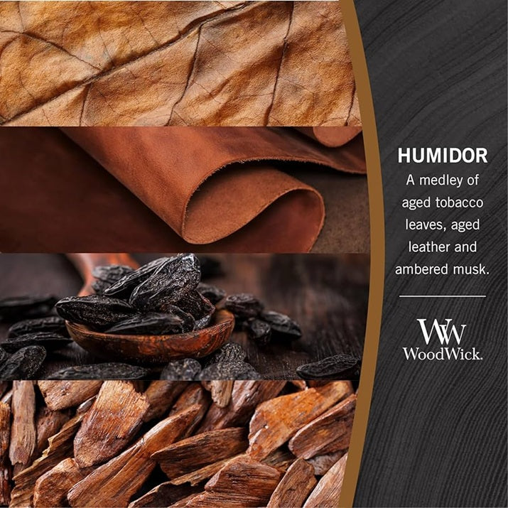 Woodwick Medium Humidor (Cave à Cigares) 275gr