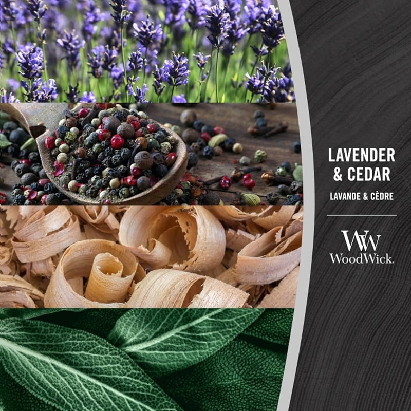 Woodwick Large Lavender & Cedar 609gr