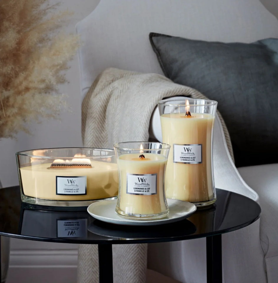 Woodwick Medium Lemongrass & Lily 275g
