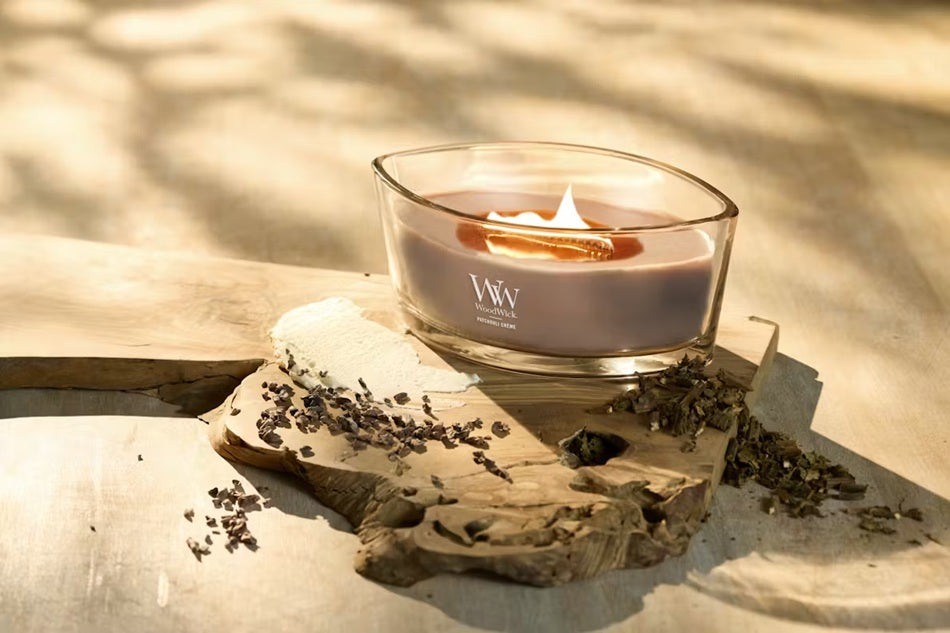 Woodwick Ellipse Patchouli Crème 453g