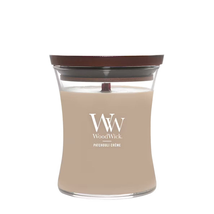 Woodwick Medium Patchouli Crème 275g