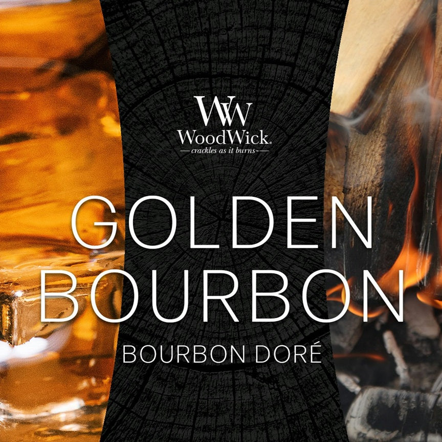 Woodwick Medium Golden Bourbon 275gr