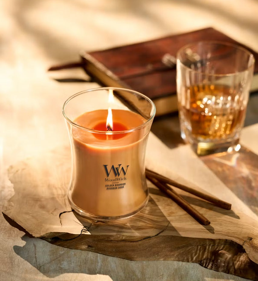 Woodwick Medium Golden Bourbon 275gr