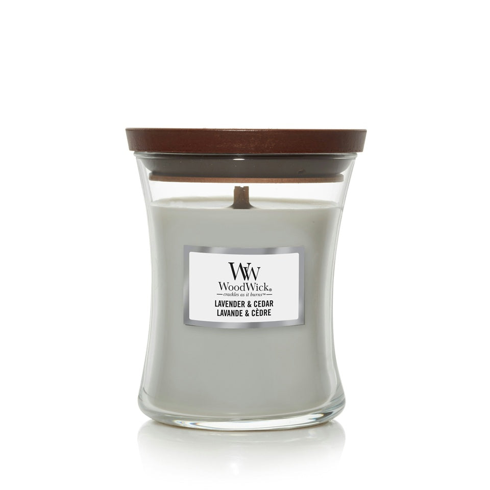 Woodwick Medium Lavender & Cedar 275g