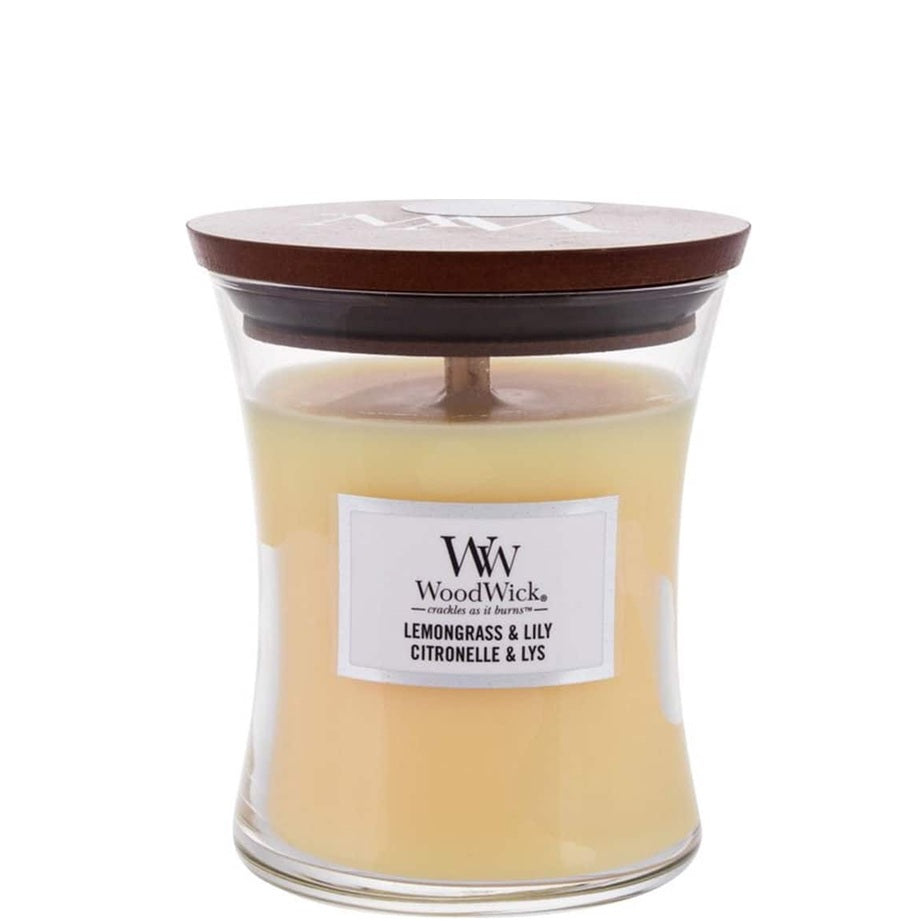 Woodwick Medium Lemongrass & Lily 275g