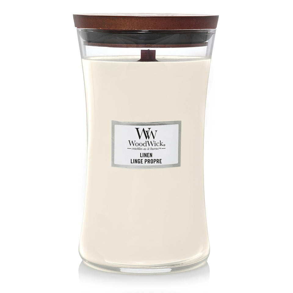 Woodwick Large Linen (Clean Linen) 609g