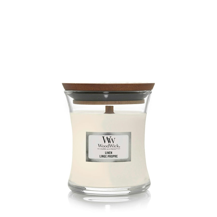 Woodwick Mini Linen (Clean Linen) 85g