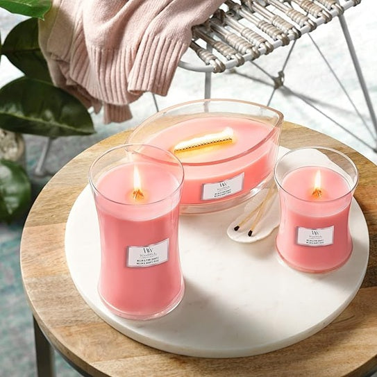 Woodwick Medium Melon & Pink Quartz 275g