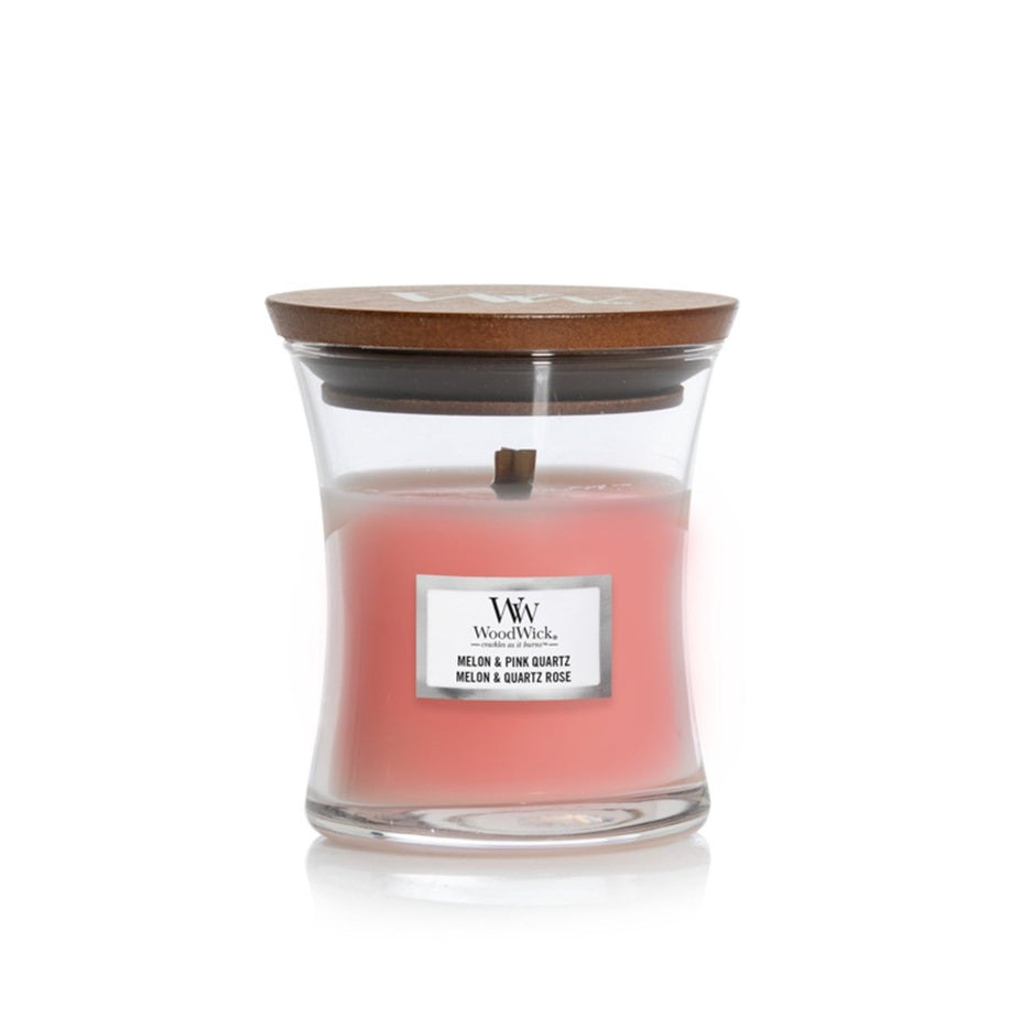 Woodwick Mini Melon & Pink Quartz 85g