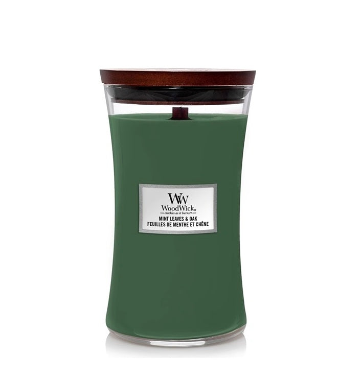 Woodwick Large Mint Leaves & Oak 609gr