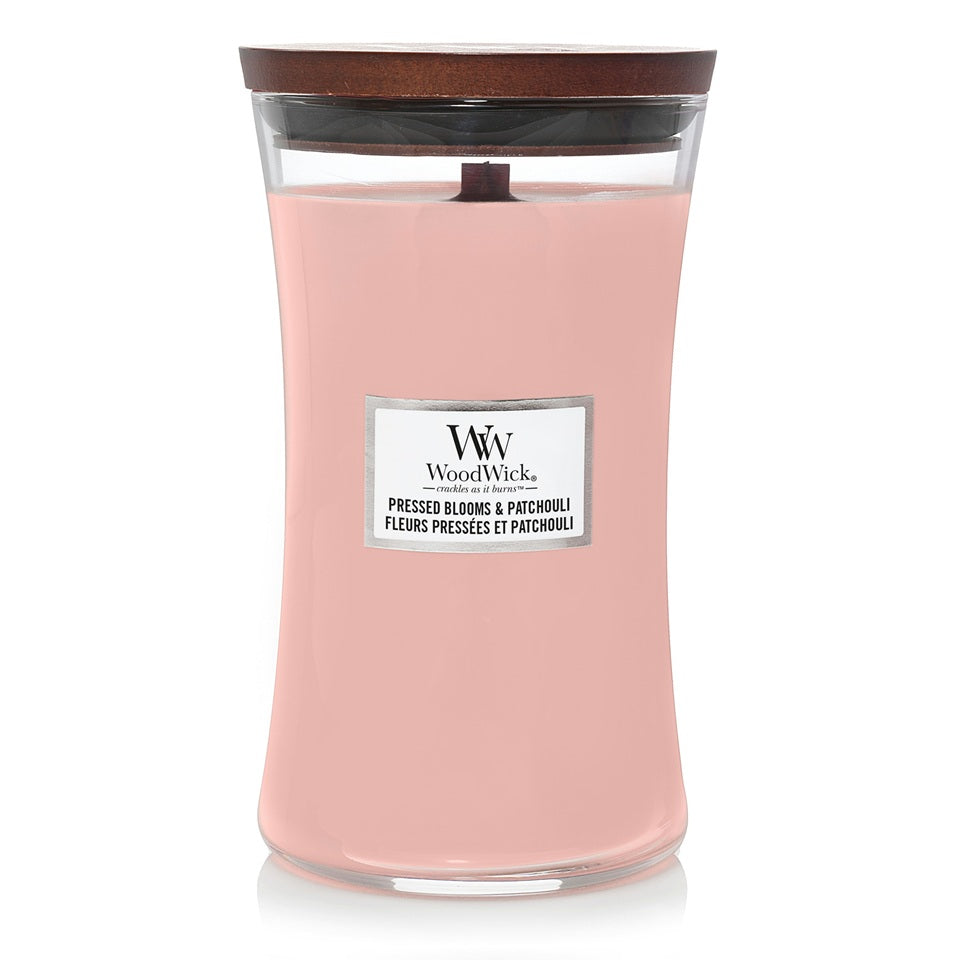 Woodwick Large Pressed Blooms & Patchouli 609g